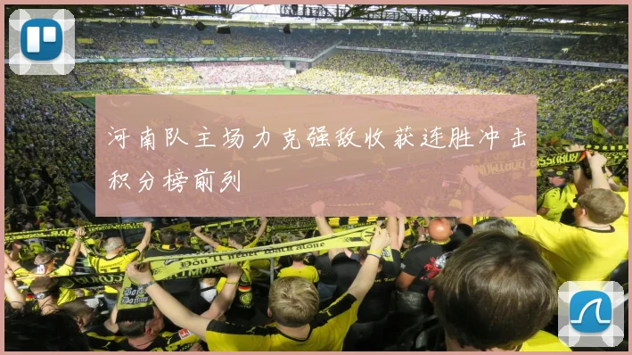 河南队主场力克强敌收获连胜冲击积分榜前列